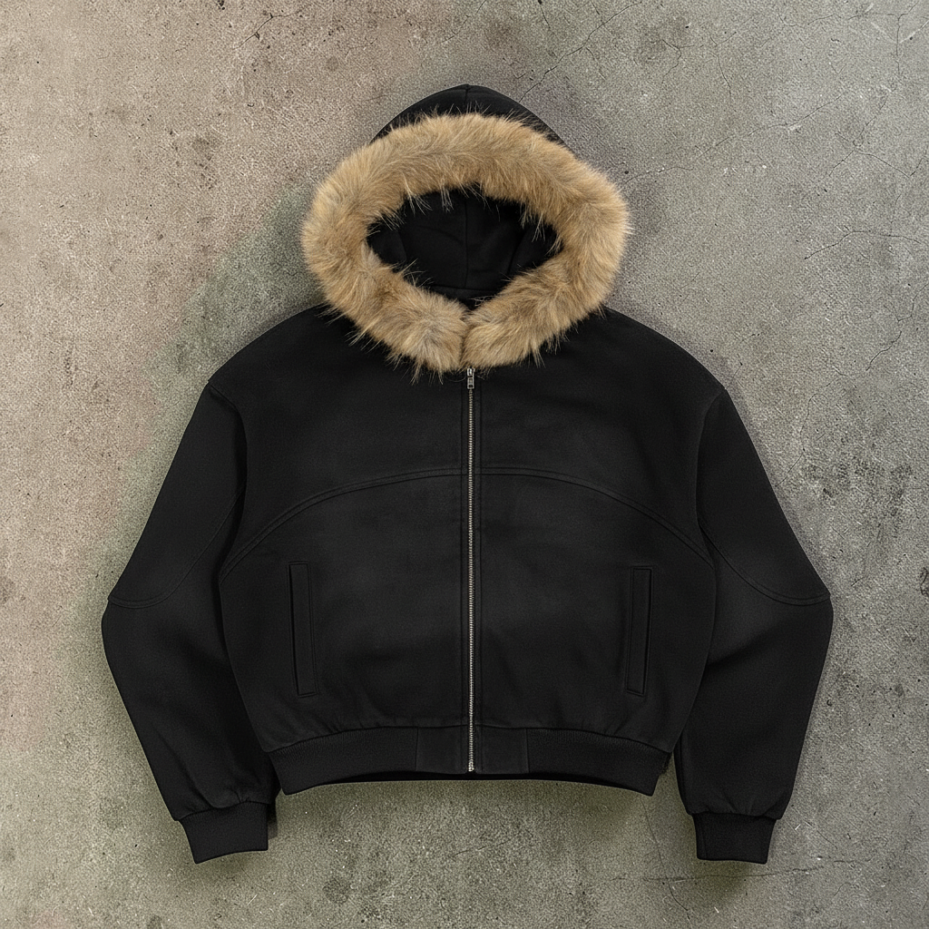 Paris Detachable Fur Hoodie