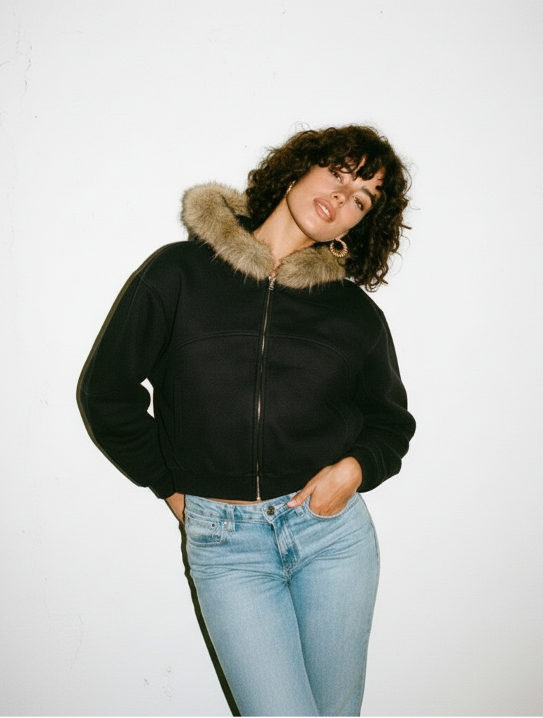 Paris Detachable Fur Hoodie